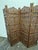 Vintage Hand Carved Wooden Four Panel Room Divider Screen/Panel For Sale - Image 4 of 10