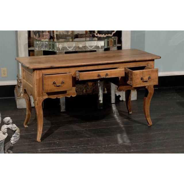 French Small Size Three Drawer Wooden Desk Chairish