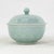Vintage Chinese Celadon Green Lotus Flower Carved Porcelain Covered Bowl For Sale - Image 13 of 13