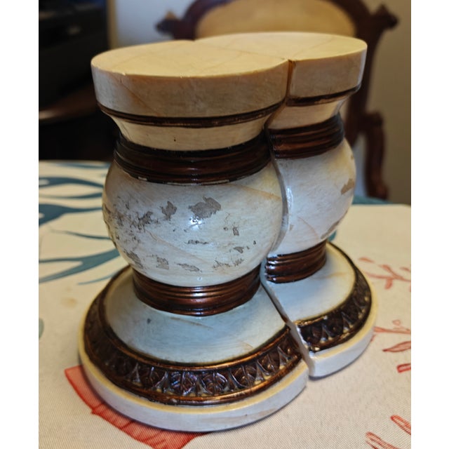 Pair of Vintage-Style Weighted Resin Bookends For Sale - Image 4 of 4