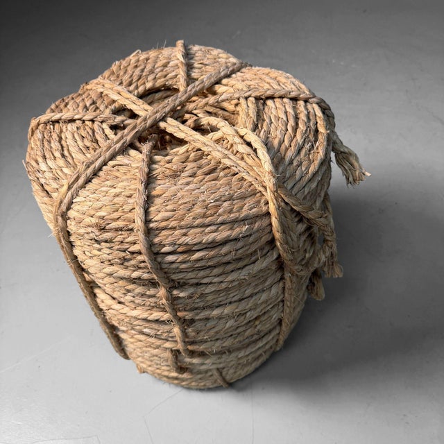 Large Japanese Coil in Natural Rope, 1950s For Sale - Image 11 of 12