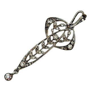 Antique Jugendstil Silver and Paste Pendant, 1900s For Sale