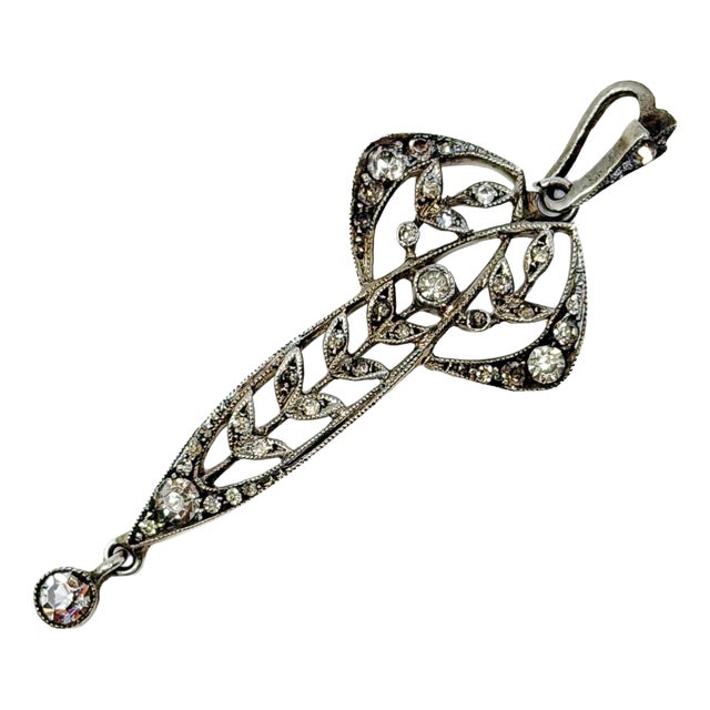 Antique Jugendstil Silver and Paste Pendant, 1900s For Sale