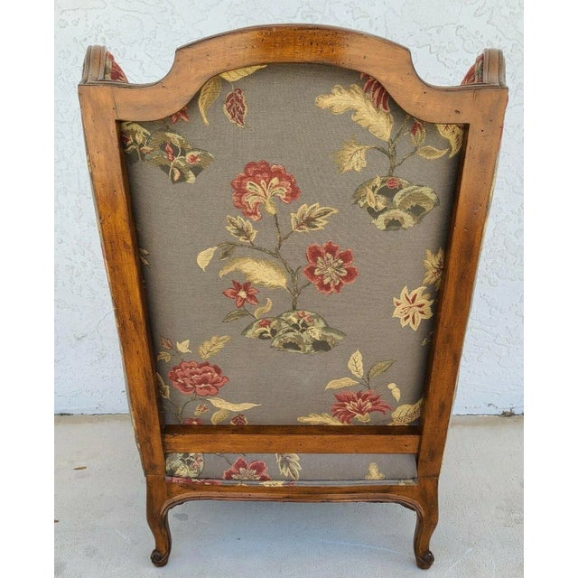 Mid 20th Century Mid Century Chippendale Wingback Down Cushion Armchair For Sale - Image 5 of 9