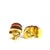 Late 20th Century Pair of Seaman Schepps 18k Yellow Gold Carved Translucent Amber Shrimp Earclips For Sale - Image 4 of 9