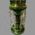 Emerald Pair of Antique Victorian Emerald Green Art Glass Mantle Lusters With Prisms For Sale - Image 8 of 12