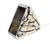 Vintage Mid-Century Modern Triangular Chrome and Glass Table Lamp For Sale - Image 11 of 11