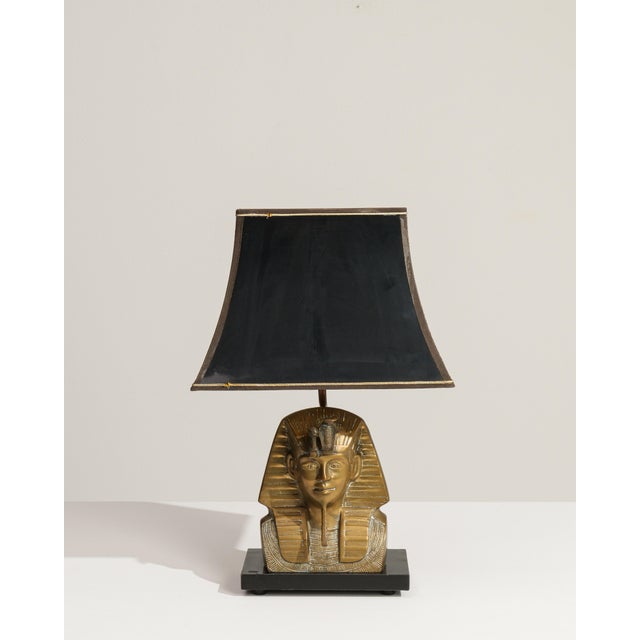 Traditional 20th Century Regency Brass Pharaoh Table Lamp For Sale - Image 3 of 17