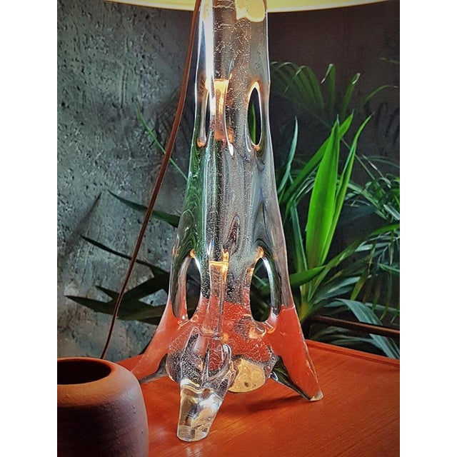 Crystal Glass Table Lamp, France, 1968 For Sale - Image 6 of 18