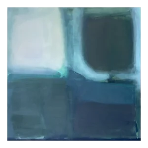 Moondance (Wallflower Series) Dark Green Color Field Painting