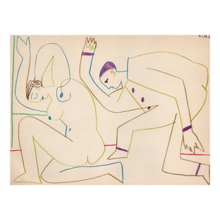 Pablo Picasso, The Acrobat and the Young Woman, Nude, Lithograph, 1954 For Sale