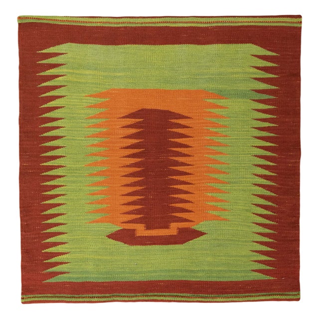 Handwoven Wool Kilim Rug, 2000 For Sale
