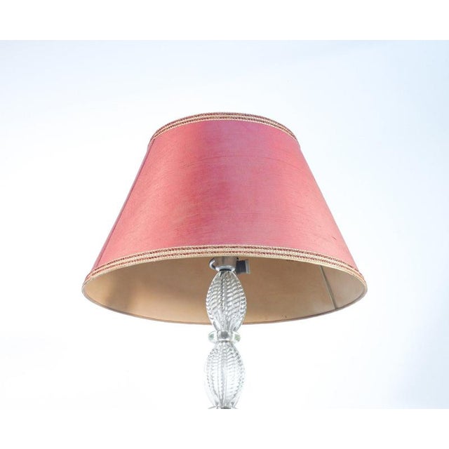 Three-light floor lamp in blown glass by barovier & toso, stem with ribbed elements. Murano, 1940s origin italy – murano...