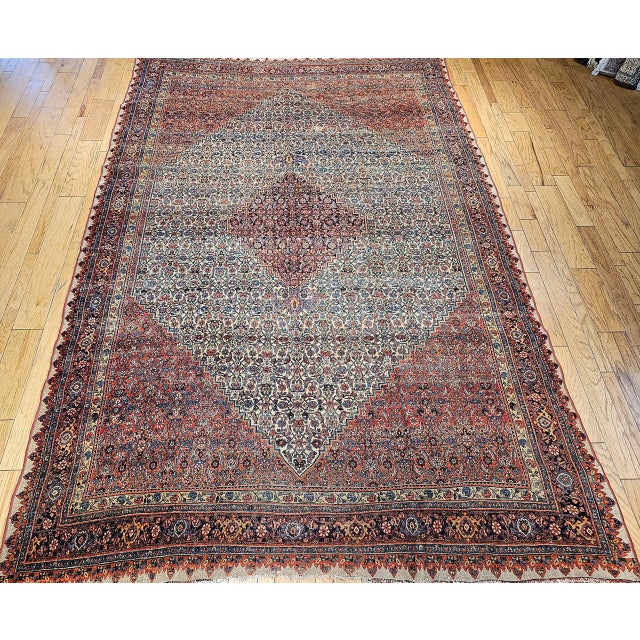 "This exquisite 19th century Persian Bidjar Halavi rug is a masterwork of antique Kurdish craftsmanship from the late...
