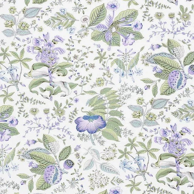 Contemporary Schumacher Pomegranate Botanical Fabric in Purple For Sale - Image 3 of 3