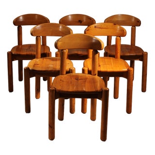 Dining Chairs in Pinewood, Italy, 1980s, Set of 6 For Sale