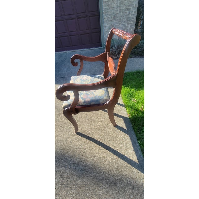 Six Early 20th Century Park Furniture Duncan Phyfe Style Dining Chairs For Sale In Cleveland - Image 6 of 16