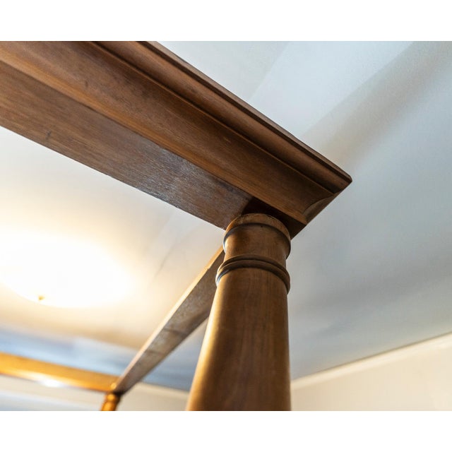 19th Century Texas Biedermeier High-Tester Bed | Galveston Origin | Solid Walnut | 170-Year Provenance | Antique Double/Full For Sale - Image 12 of 15