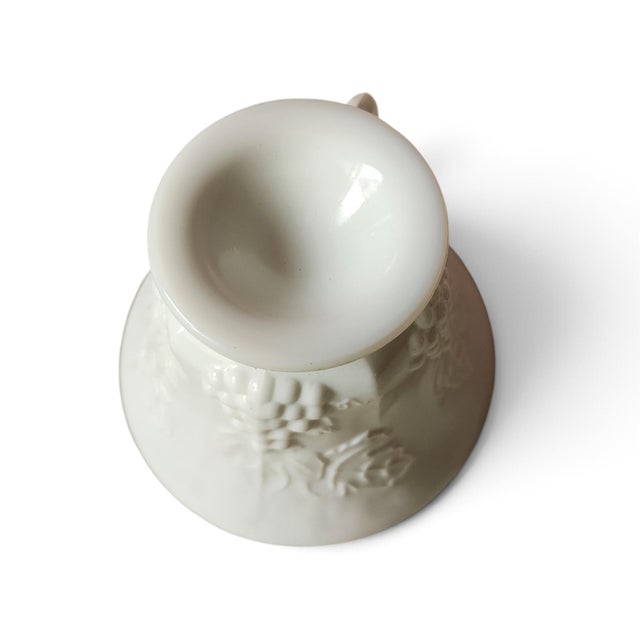 Mid-Century Modern Set 4 Indiana Milk Glass Grape Colony Harvest Footed Cups, 1950s For Sale - Image 3 of 7
