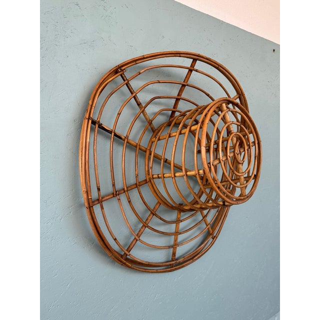 Vintage Bamboo Hat Decorative Object, 1970s For Sale - Image 11 of 13