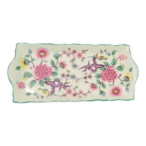 Vintage James Kent Old Foley Staffordshire England Platter Tray Painted Floral