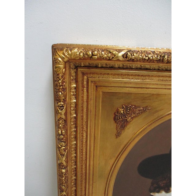 Antique Italian Gold Gilt Carved Portrait Frame Oil Painting Antique For Sale In Philadelphia - Image 6 of 12