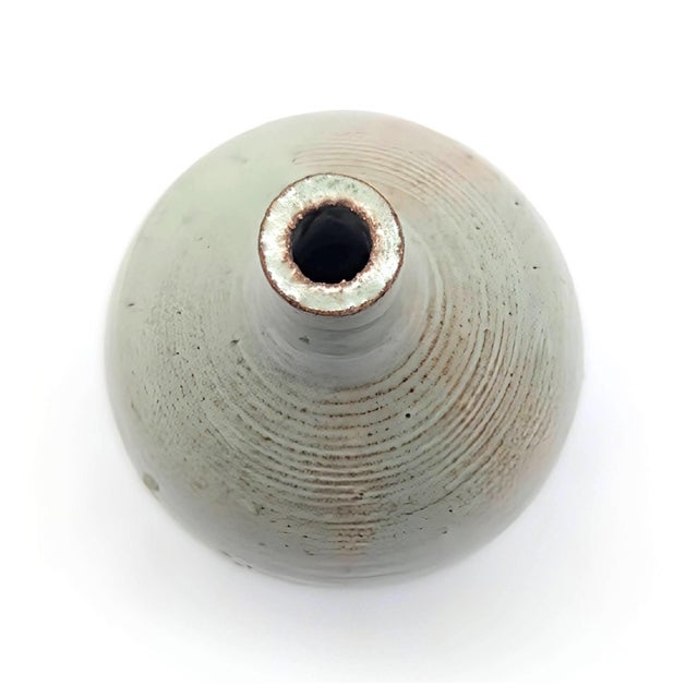 Celadon Late 20th Century Studio Pottery Glazed Stoneware Bud Vase For Sale - Image 8 of 9
