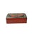 This vibrant, hand-painted wooden chest features a striking central medallion of a Kirin, rendered in rich gold and earthy...