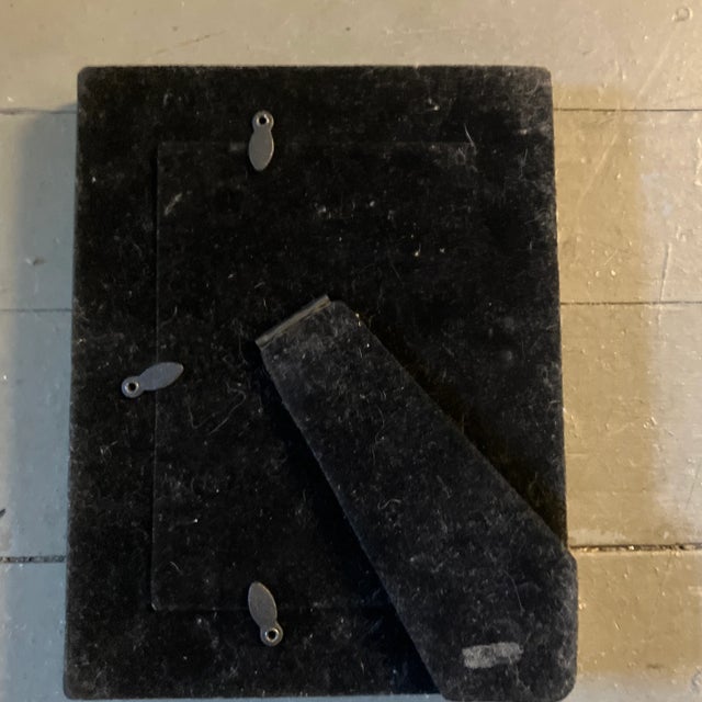 1940’s Original Abstract Expressionist “Thoughtful Woman” Watercolor Painting Tabletop Frame For Sale - Image 4 of 4