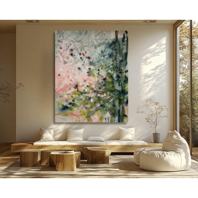 **Painting Title:** "July Always Said Hello on our Evening Stroll" **Dimensions:** 54"x45" **Medium:** Mixed media on...