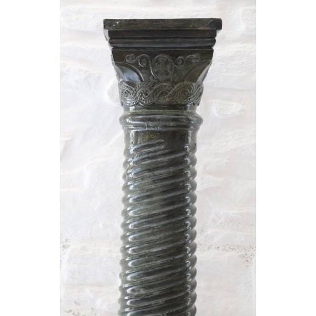 Stone Large Twisted Column, 1950s For Sale - Image 7 of 14