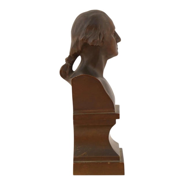 19th Century Bronze Bust of George Washington American President For Sale - Image 5 of 7