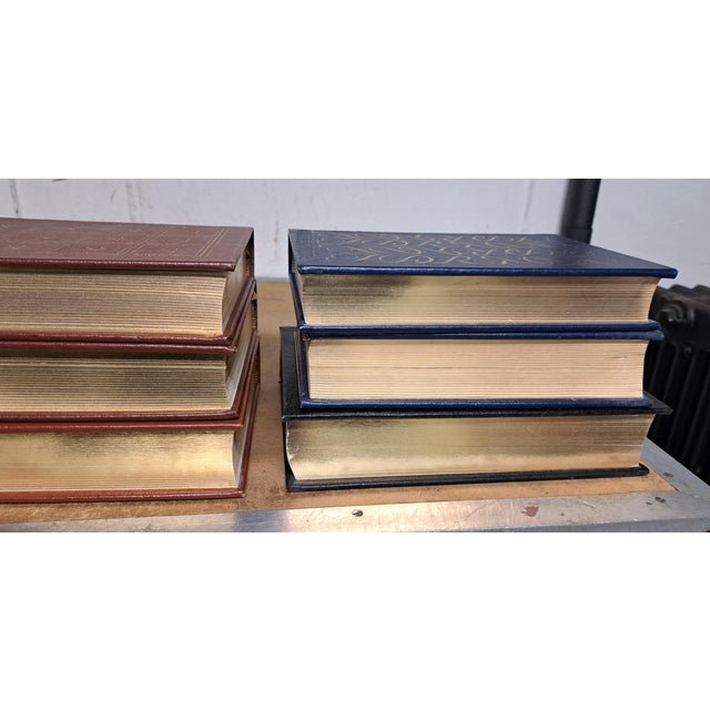 Gold Easton Press Library of the Presidents Set of 9 Leather Books For Sale - Image 8 of 17