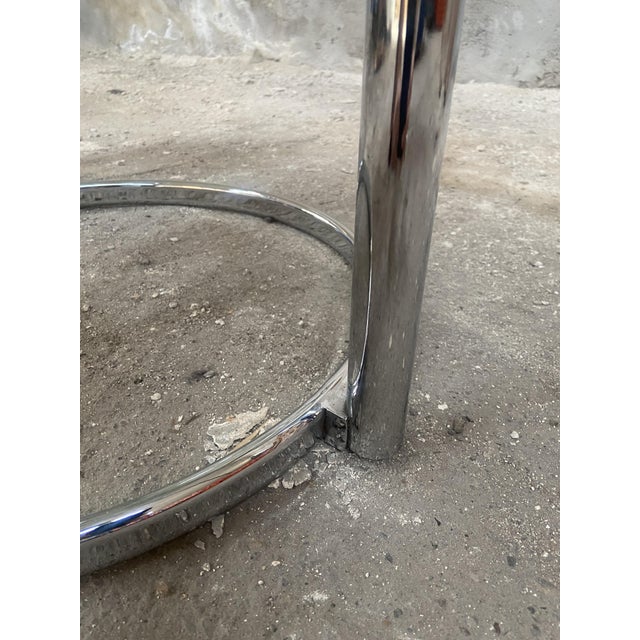 Silver Mid-Century Modern Italian Chrome and Glass Coffee Table with Rotating Tops, 1970s For Sale - Image 8 of 10