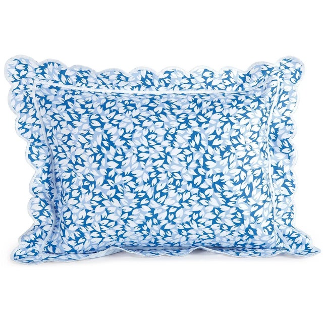 Contemporary Petals Sham in Blue in Standard For Sale - Image 3 of 3