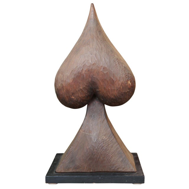 Mid 20th Century Roy Fridge Modern Abstract Texas Surrealist Carved Wooden Spade Sculpture, 1967 For Sale - Image 5 of 6
