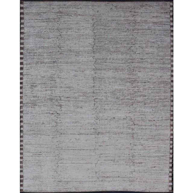 Minimalist Modern Rug by Keivan Woven Arts in Off White 9'1 X 12' For Sale - Image 12 of 12
