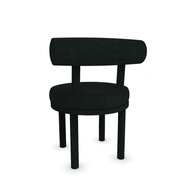 Moca Chair in Midnight Fabric by Studio Rig for Collector For Sale - Image 4 of 7
