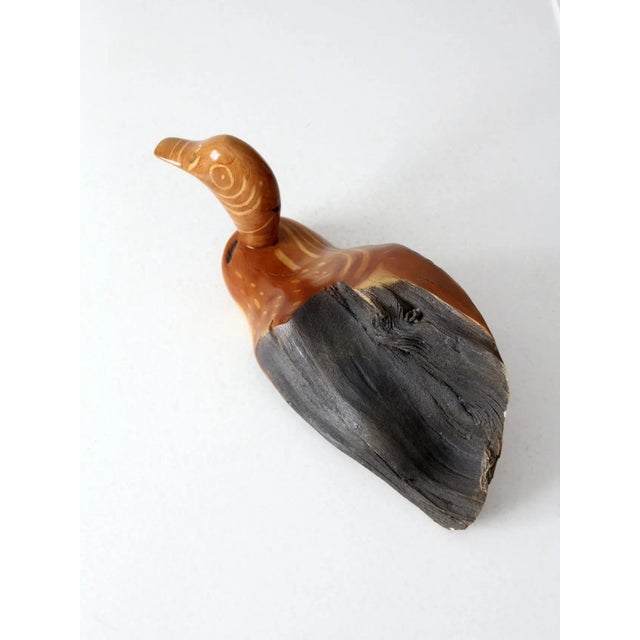 Mid 20th Century Vintage Rustic "Fence Post" Duck Decoy For Sale - Image 5 of 9