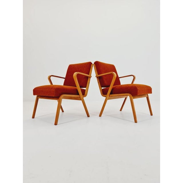 Bauhaus German Lounge Armchair by Selman Selmanagic for VEB Hellerau, 1950s, Set of 2 For Sale - Image 12 of 18