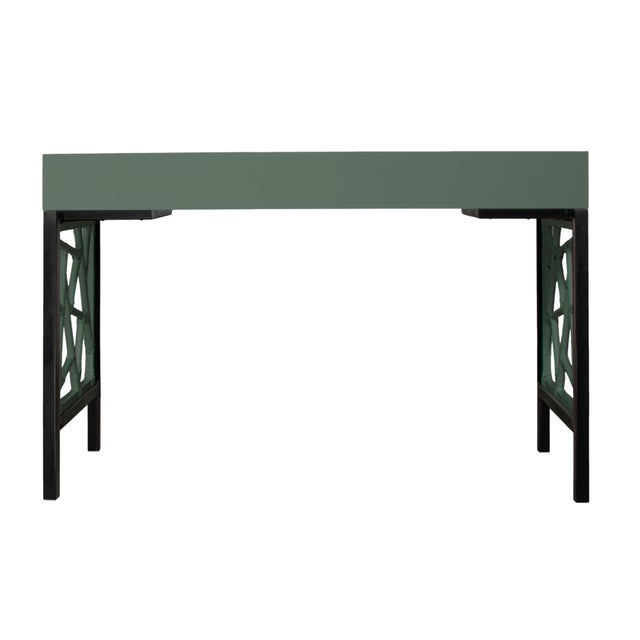 Wood Tiffany Writing Desk - Evergreen For Sale - Image 7 of 9
