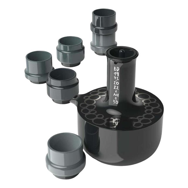 Green Arab Doobide Coffee Set with Porcelain Finish by Alfredo Häblerli, 2022 For Sale