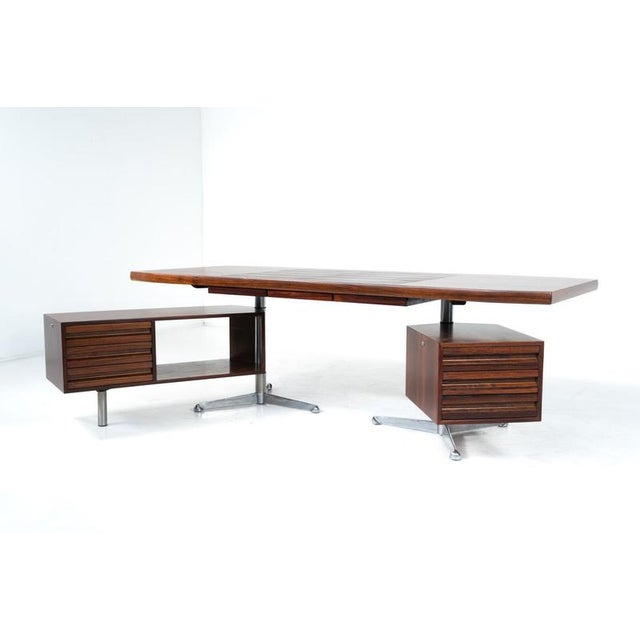 Osvaldo Borsani Executive Desk by Osvaldo Borsani for Tecno, Italy, 1960s For Sale - Image 4 of 15