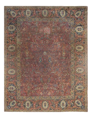 Late 19th Century Pasargad Antique Agra Hand-Knotted Rug - 11'2" X 14'2"