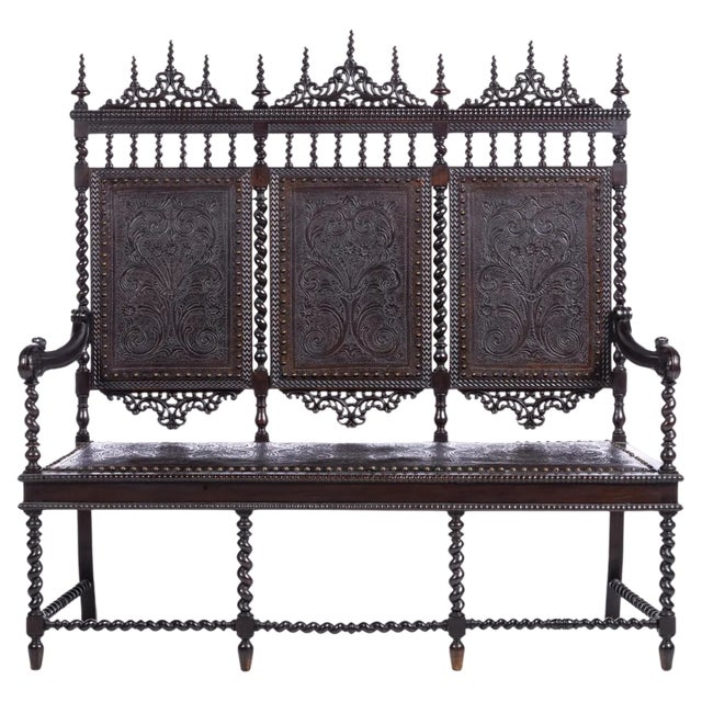 19th Century Portuguese Three-Seat Sofa For Sale