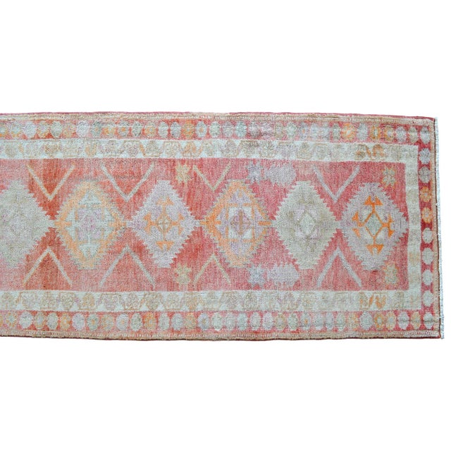 Turkish Hand-Knotted Runner Rug Hallway Decor For Sale - Image 10 of 12