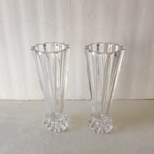 Rosenthal Classic Crystal Fluted Vases, a Pair For Sale - Image 13 of 13