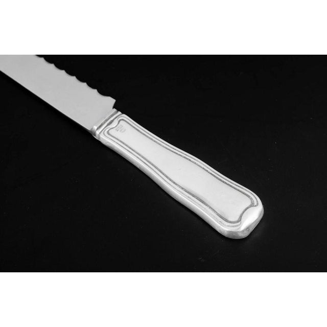 Danish Bread Knife in Stainless Steel and Sterling Silver by Georg Jensen, 1940s For Sale - Image 3 of 5