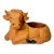 Late 19th C. English Country Boho Chic Farmhouse Large Terra Cotta Cow Planter. For Sale