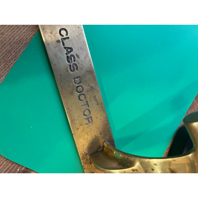 1970s Large Brass First Class Doctor Hanger Coat Rack/Hat Rack For Sale - Image 4 of 7